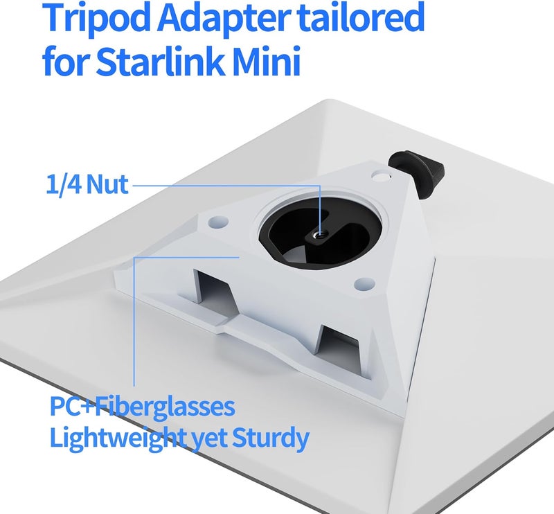 EAZUSE Starlink Mini Tripod Mount New Version Compatible with 2025 Starlink Mini Tripod Adapter Aluminum - Image 3